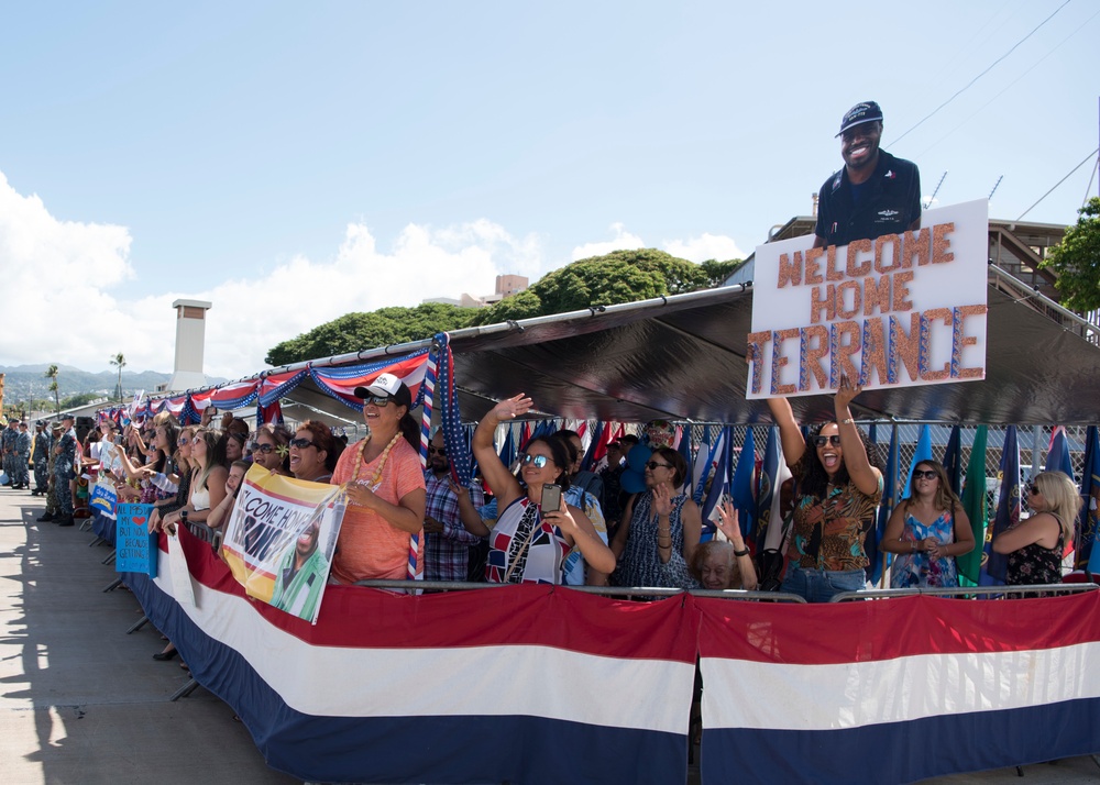 USS Cheyenne Returns From Deployment