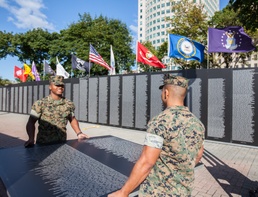 Marines beautify Detroit, setup traveling Vietnam Memorial Wall