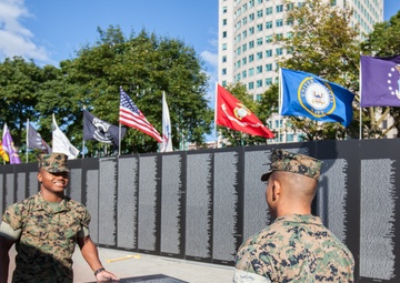 Marines beautify Detroit, setup traveling Vietnam Memorial Wall