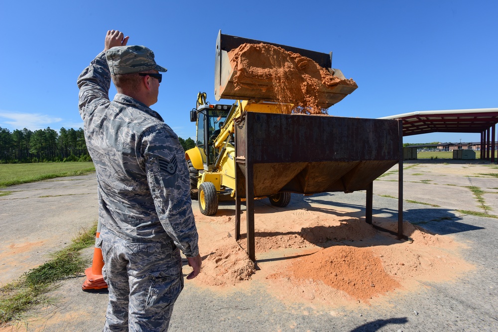 169th CES fills sand bags