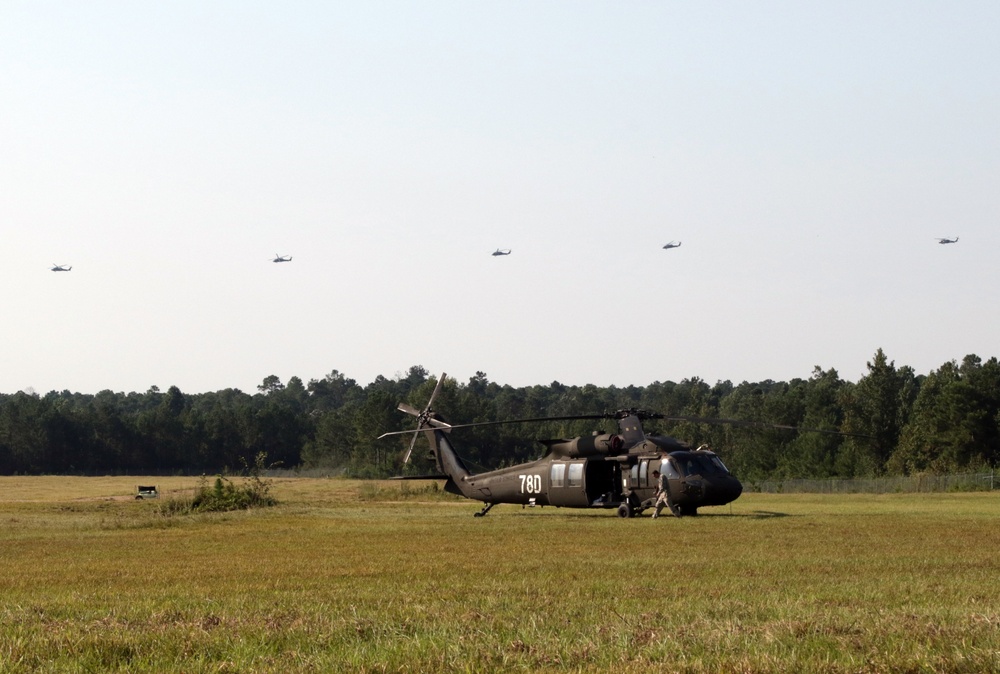 Camp Shelby Safe Haven for Ft. Rucker Aircraft