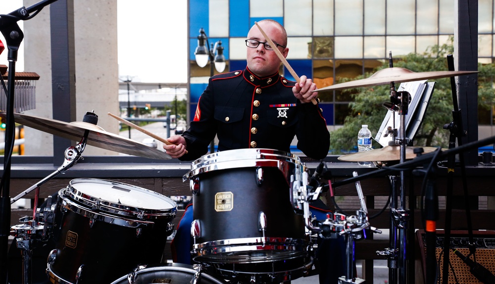 Marine Band San Diego Performs in Downtown Detroit