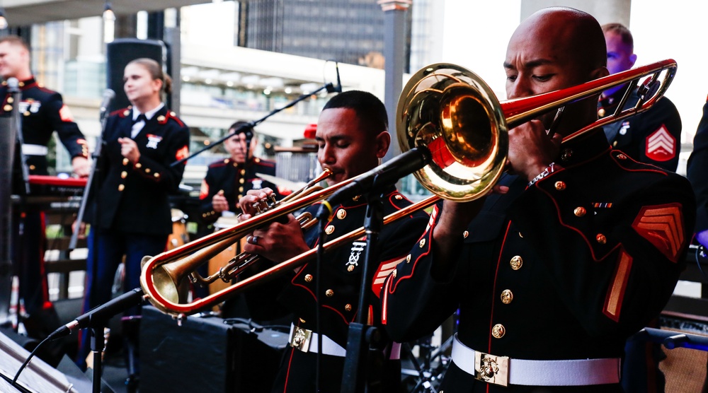 Marine Band San Diego Performs in Downtown Detroit