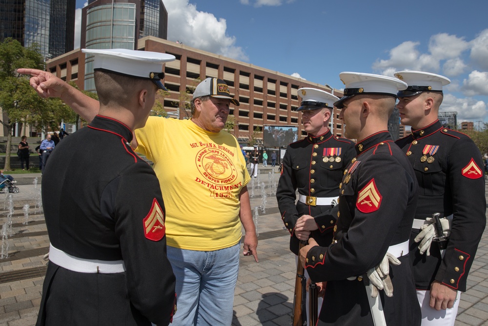 Detroit locals watch the MAGTF demonstration