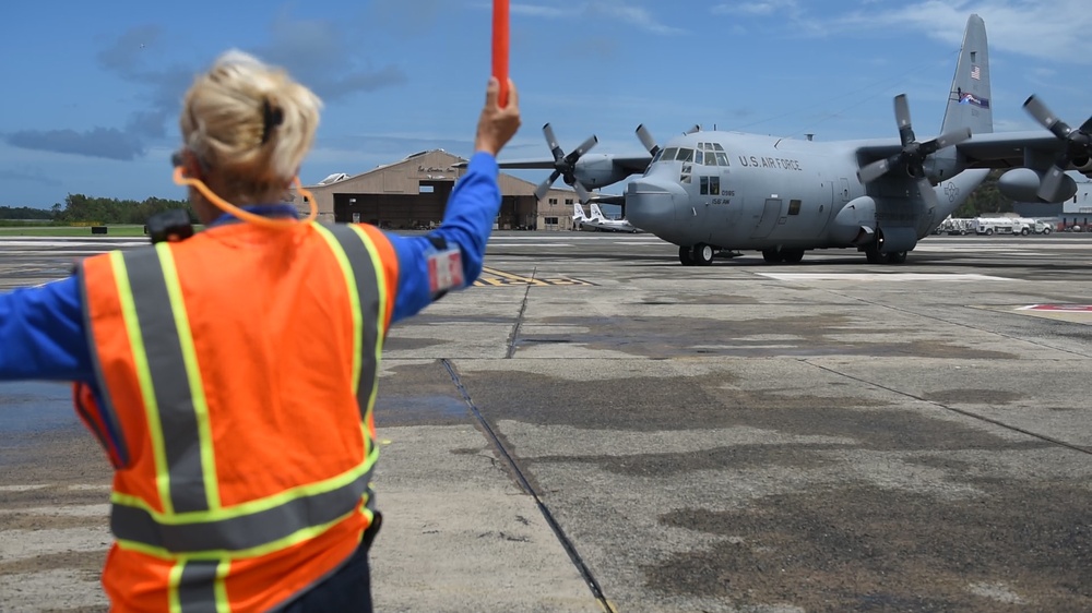 Puerto Rico Air National Guard supports hurricane evaucation of over 1,000 U.S. citizens from the island of St. Maarten