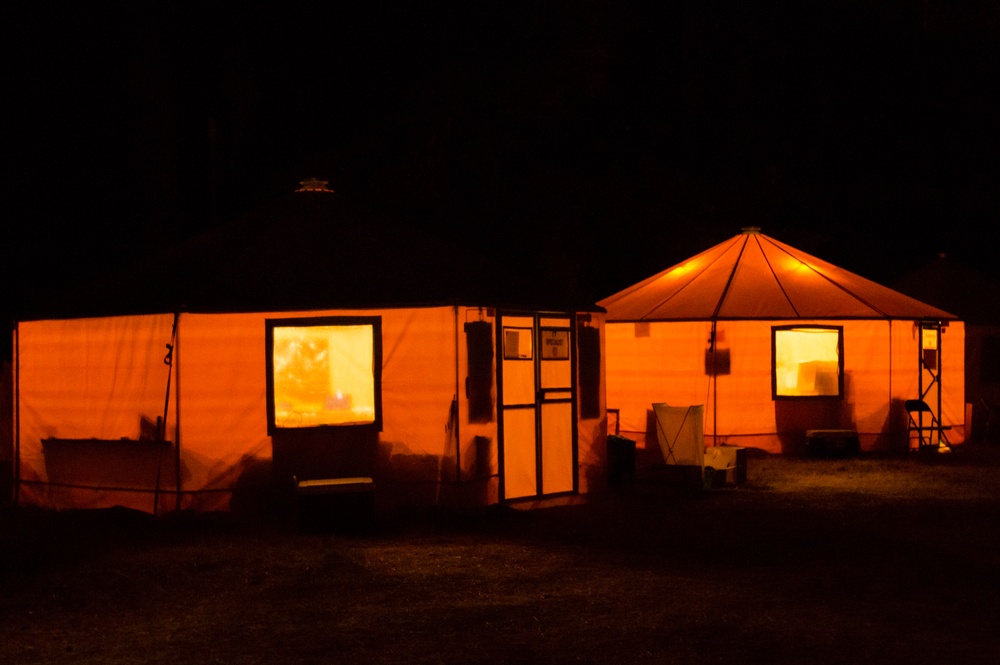 Night Lights At Glide Base Camp