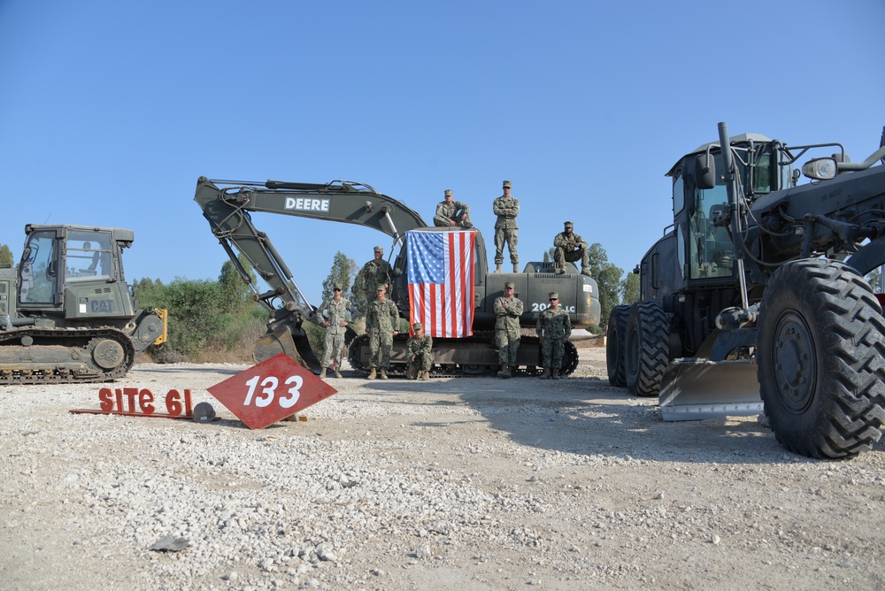 9/11 commemoration during an Exercise Related Construction in Israel