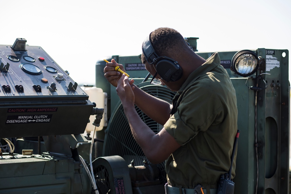Recovery Marines install M-31 arresting gear