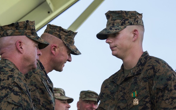 U.S. Marines with SPMAGTF-SC recognized for heroic efforts