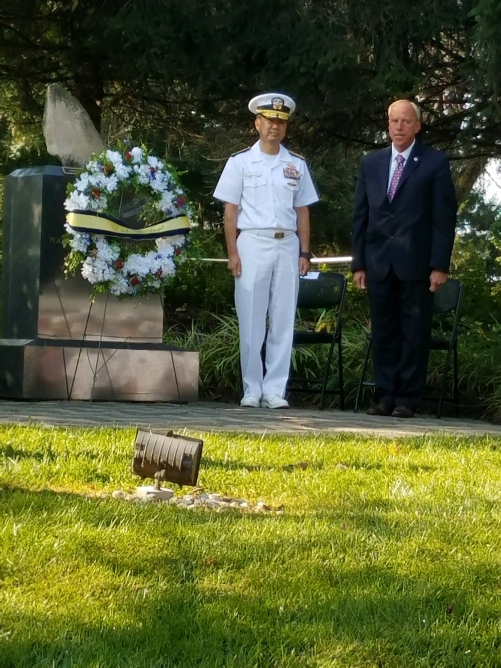 Commander NAVSUP lays wreath at 9/11 Memorial
