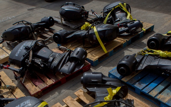 Marines with 3rd Force Reconnaissance Company prepare for relief efforts in the aftermath of Hurricane Irma