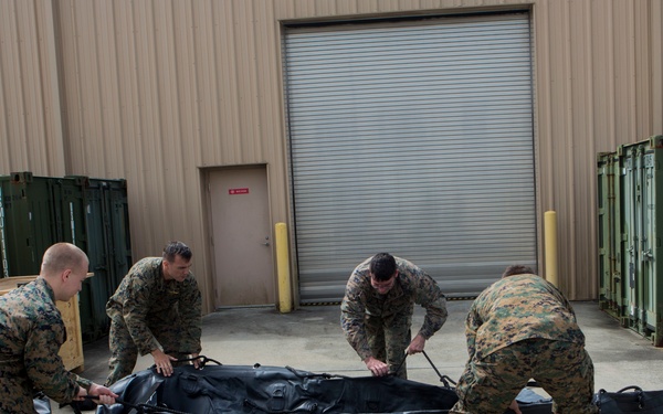 Marines with 3rd Force Reconnaissance Company prepare for relief efforts in the aftermath of Hurricane Irma