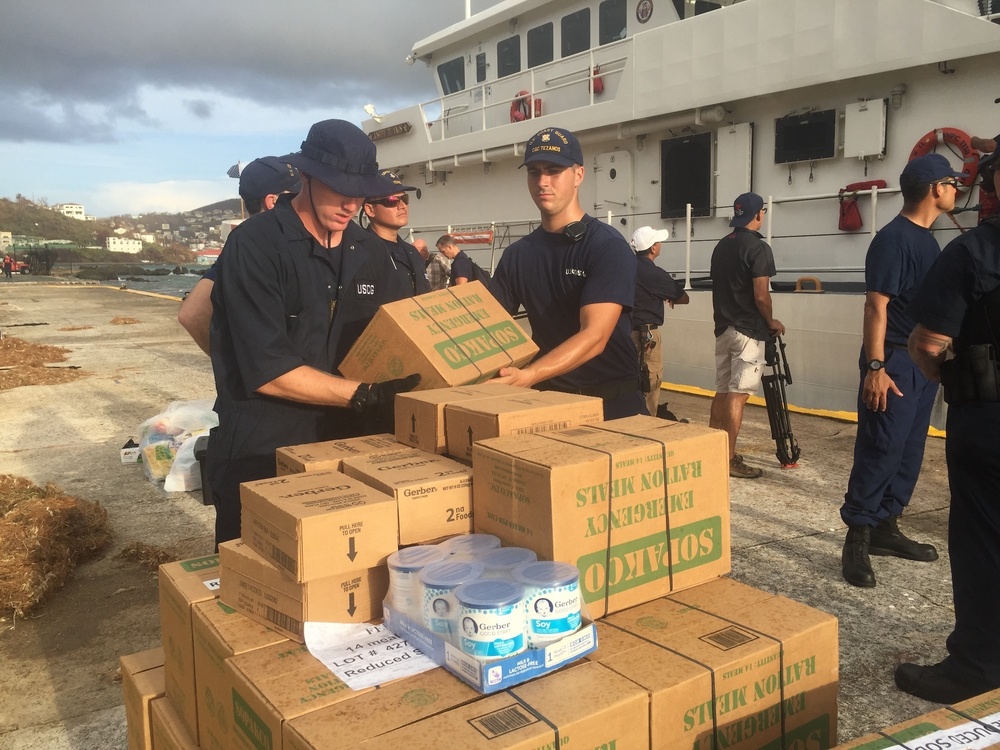 Coast Guard cutter crews bring supplies, other needed items to U.S. Virgin Islands