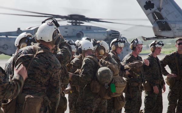 BLT 2/6 loads food and water for Hurricane Irma disaster relief