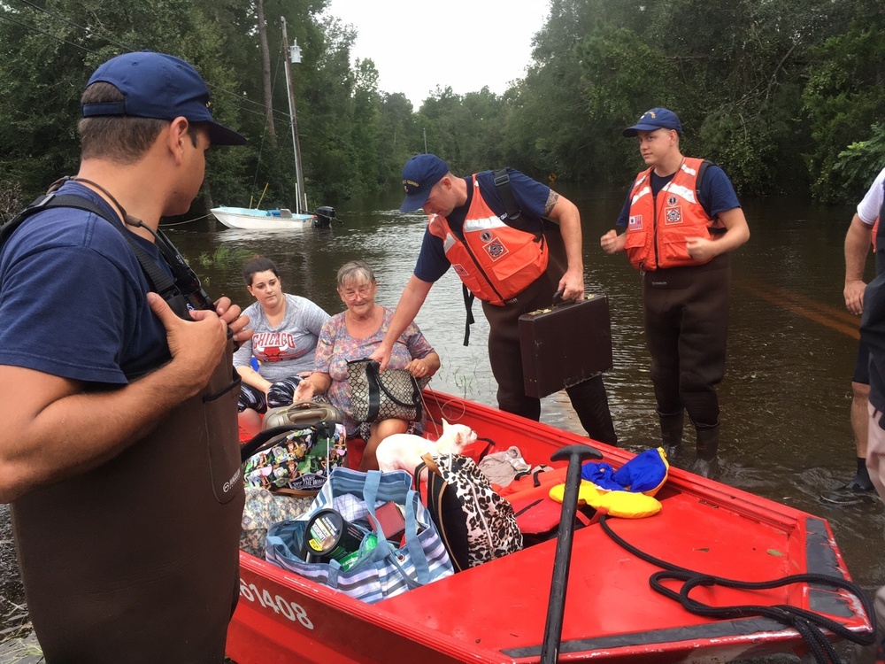 Coast Guard Flood Punt Teams conduct Hurricane Irma rescue operations