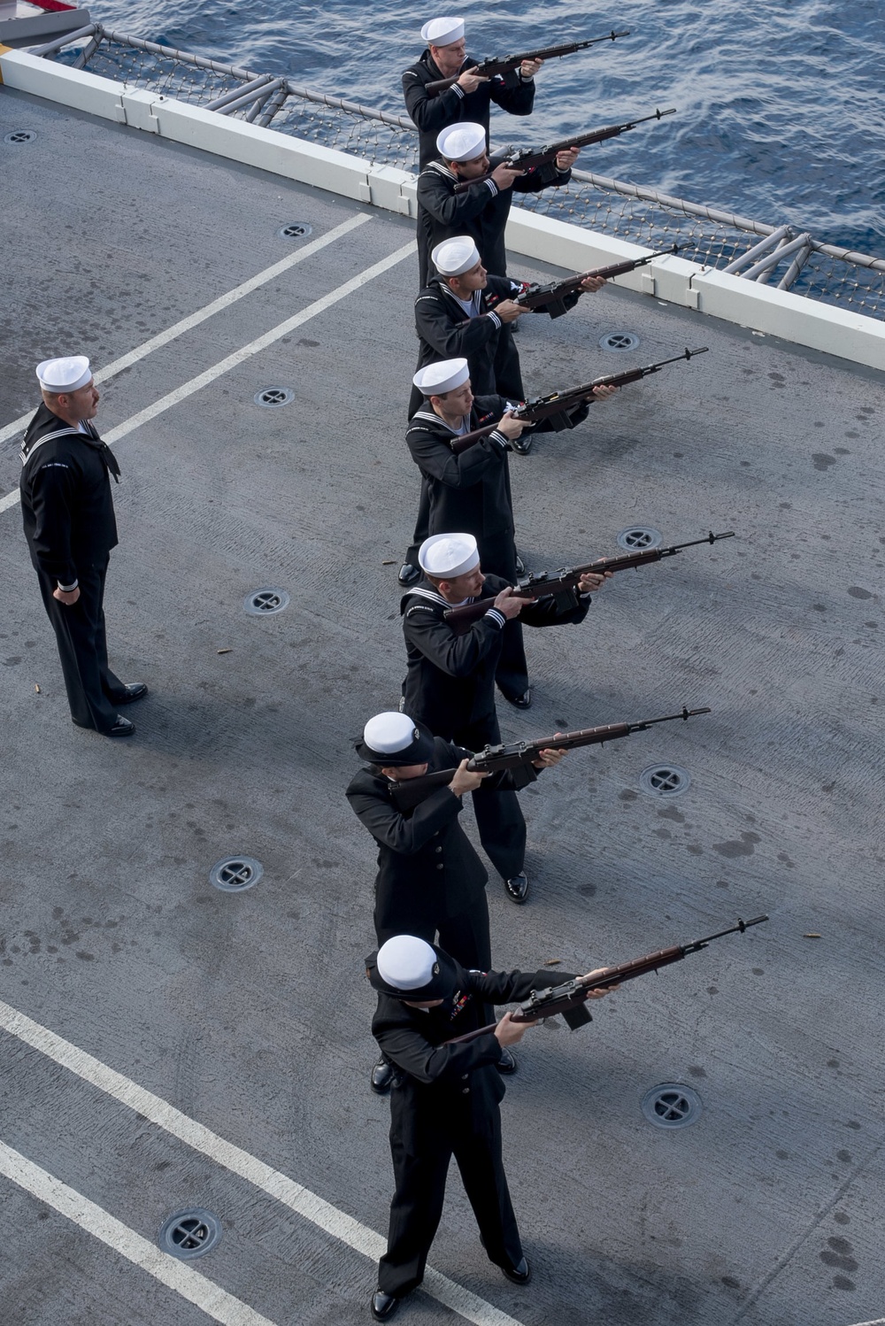 Stennis conducts a burial at sea.