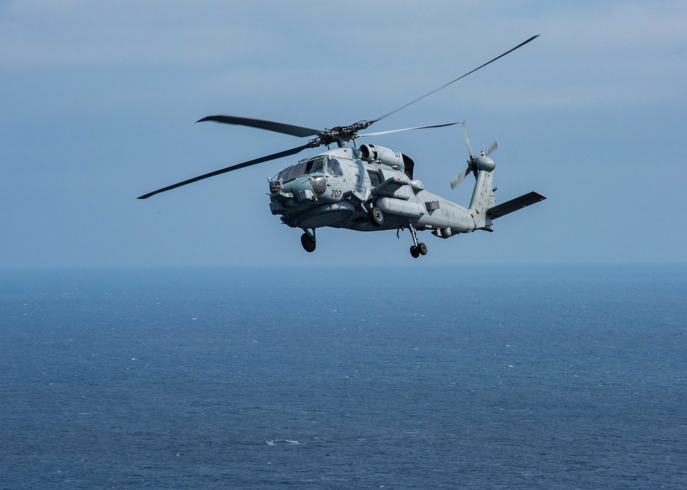 Stennis Conducts Helicopter Operations