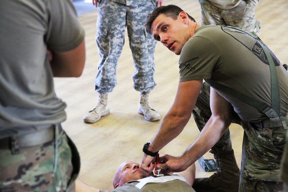 B Co 1-125 IN Conducts Combat Life-Saver Training at Viking Star 2017 in Denmark