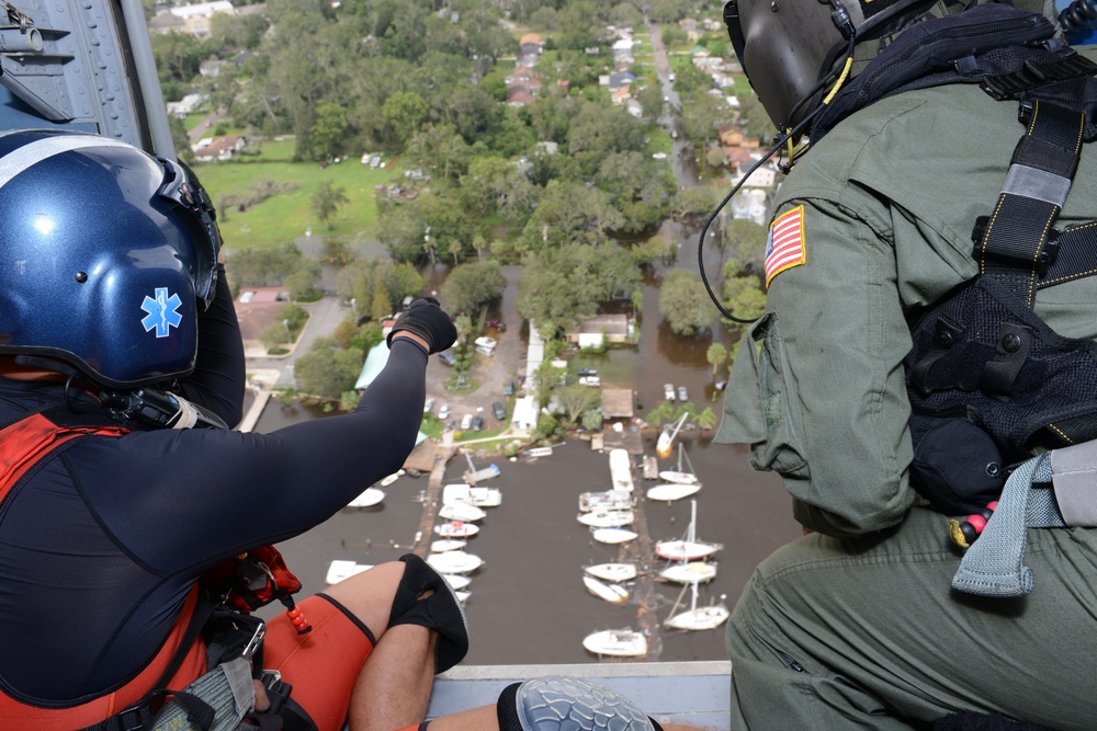 Coast Guard conducts search and rescue after Hurricane Irma