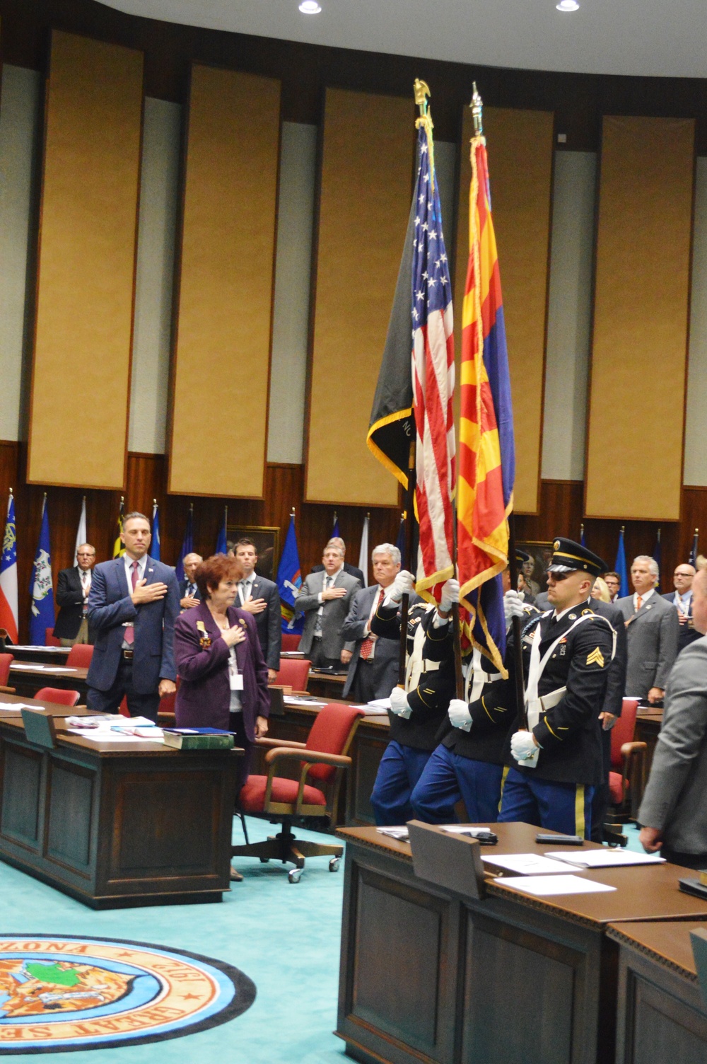 Phoenix Central performs color guard honors at Article V planning convention