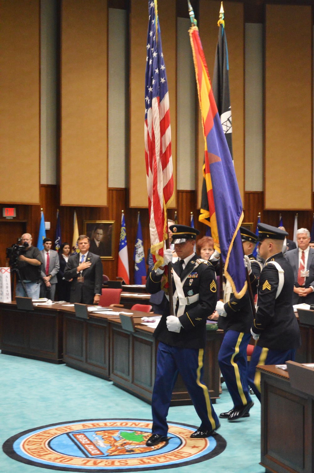 Phoenix Central performs color guard honors at Article V planning convention