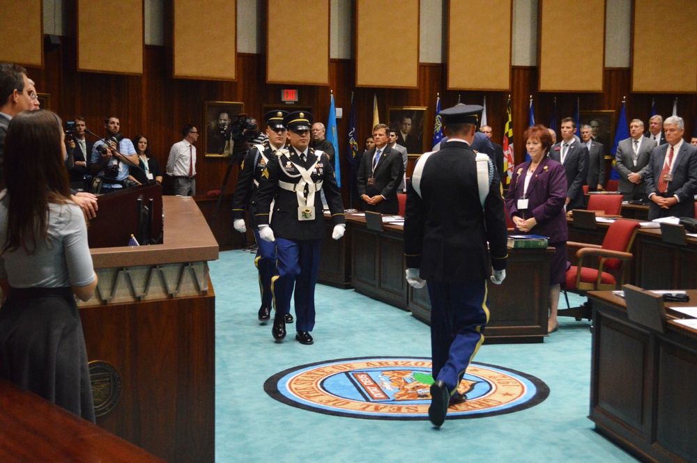 Phoenix Central performs color guard honors at Article V planning convention