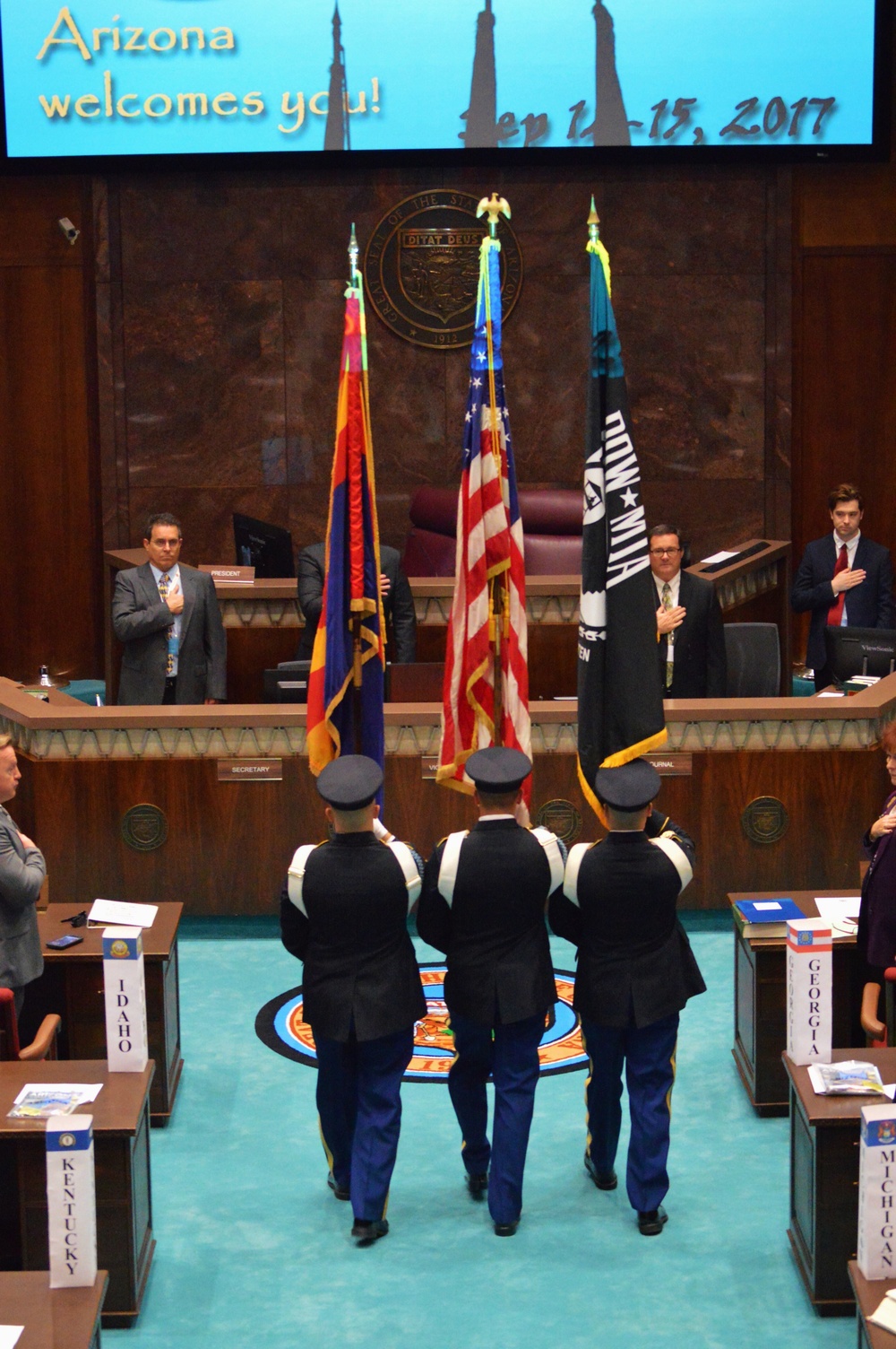 Phoenix Central performs color guard honors at Article V planning convention