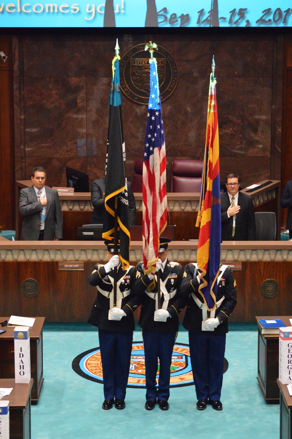 Phoenix Central performs color guard honors at Article V planning convention