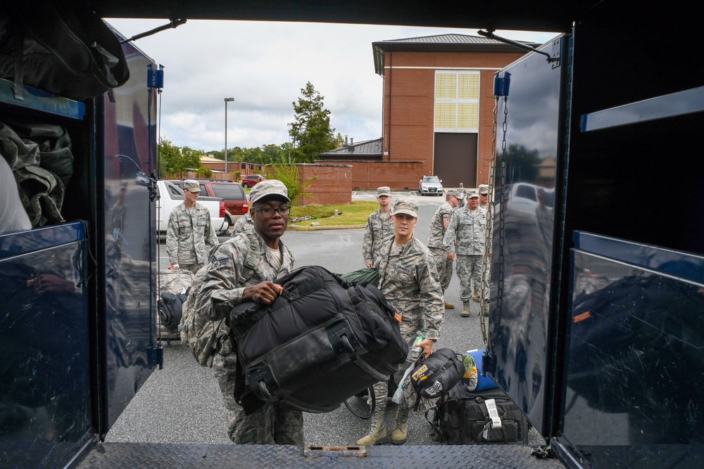 Georgia Air Guard members of the 202d EIS, 116 SFS, and 116 MXG deploy for Hurricane Irma relief