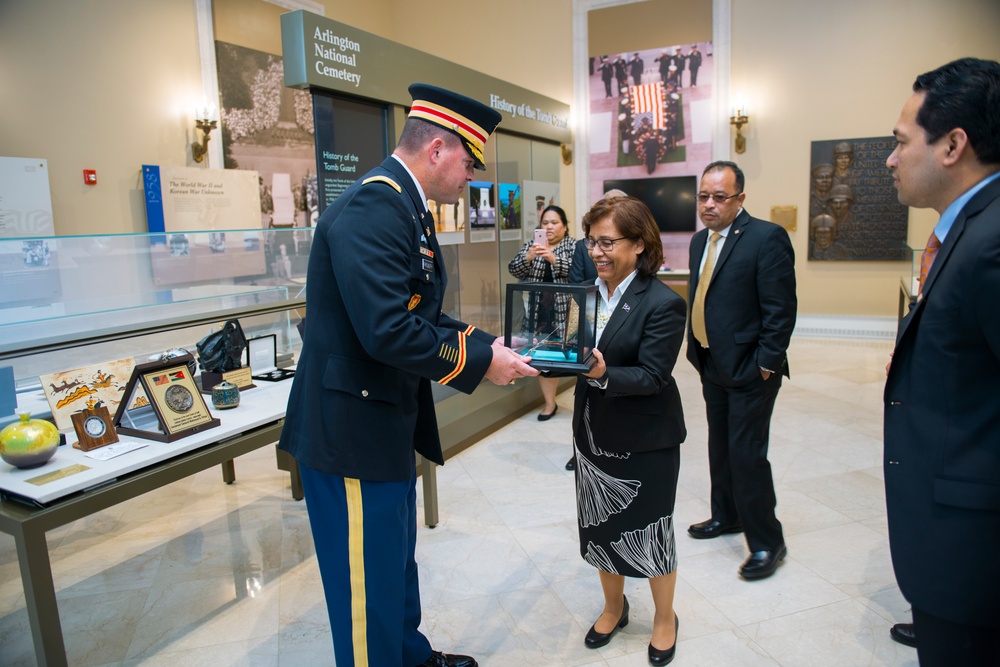 President of the Republic of the Marshall Islands, H.E. Hilda C. Heine, Participates in a Public Wreath-Laying Ceremony at Arlington National Cemetery