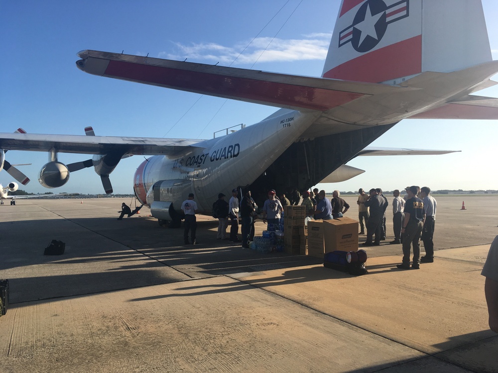 Coast Guard Air Station Clearwater HC-130 aircrew supports Hurricane Irma relief