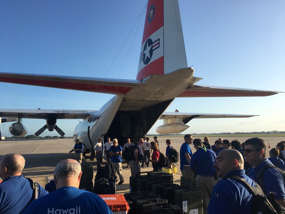 Coast Guard Air Station Clearwater HC-130 aircrew supports Hurricane Irma relief