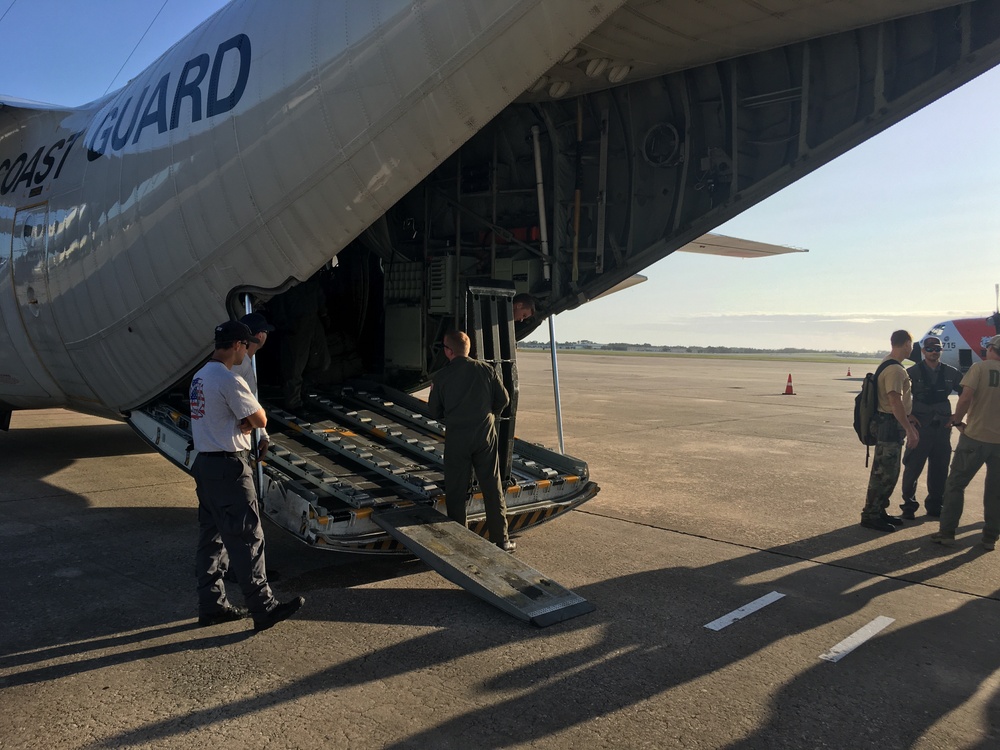 Coast Guard Air Station Clearwater HC-130 aircrew supports Hurricane Irma relief