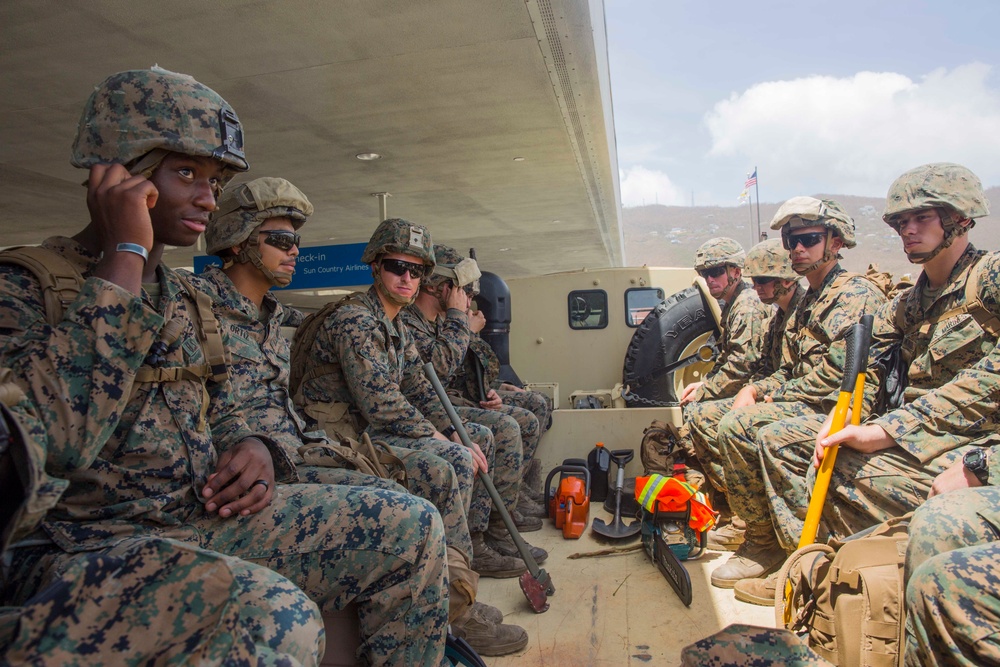 26th MEU Marines integrate with joint forces to provide relief to U.S. Virgin Islands