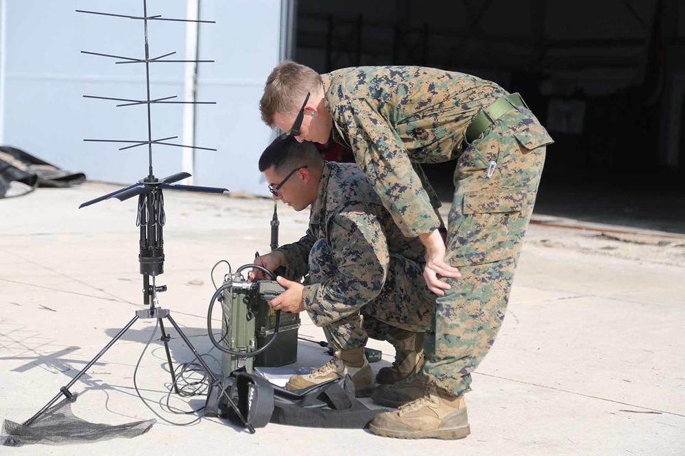 Marines and Sailors stage relief supplies in Key West