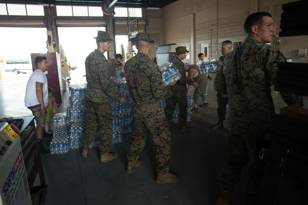 Marines and Sailors bring relief supplies to NAS Key West