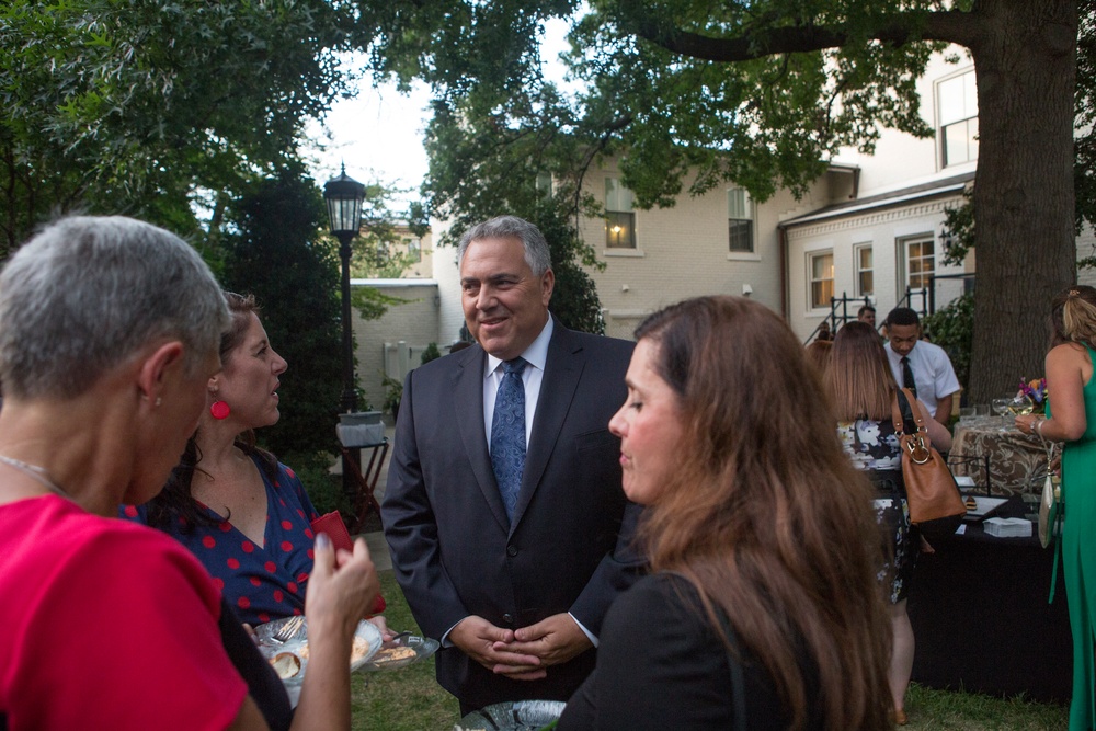 Marine Barracks Washington Evening Parade August 25, 2017; Joseph B. Hockey, Australian Ambassador to the United States,