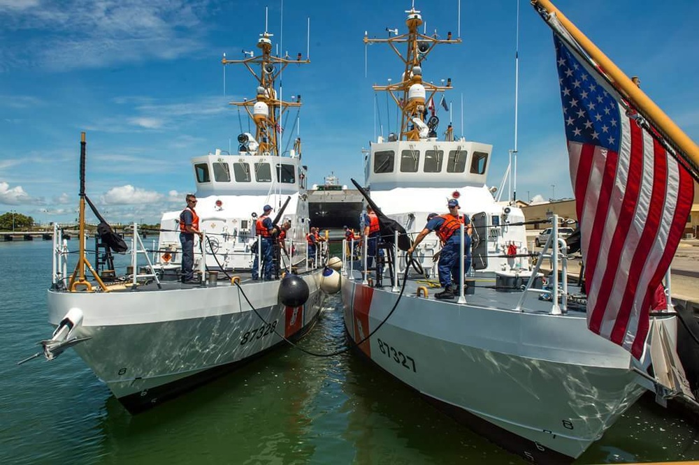 Coast Guard cutters at Guantanamo Bay, Cuba