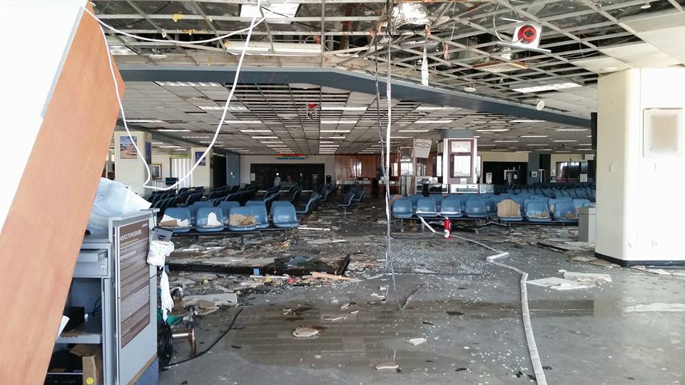 Destruction caused by Hurricane Irma at the Cyril E. King Airport, St. Thomas U.S. Virgin Islands Sept 12.The 269th Combat Communications Squadron is in St. Thomas to provide tactical communications support to first responders in the rielief effort.