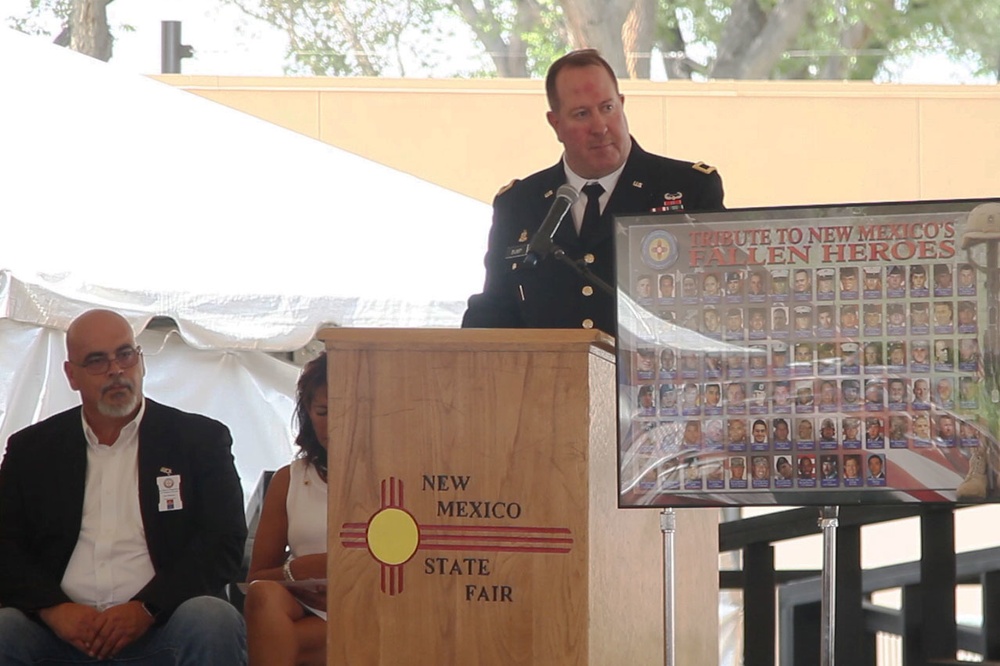 Brig. Gen. Bump speaks at NM State Fair ceremony