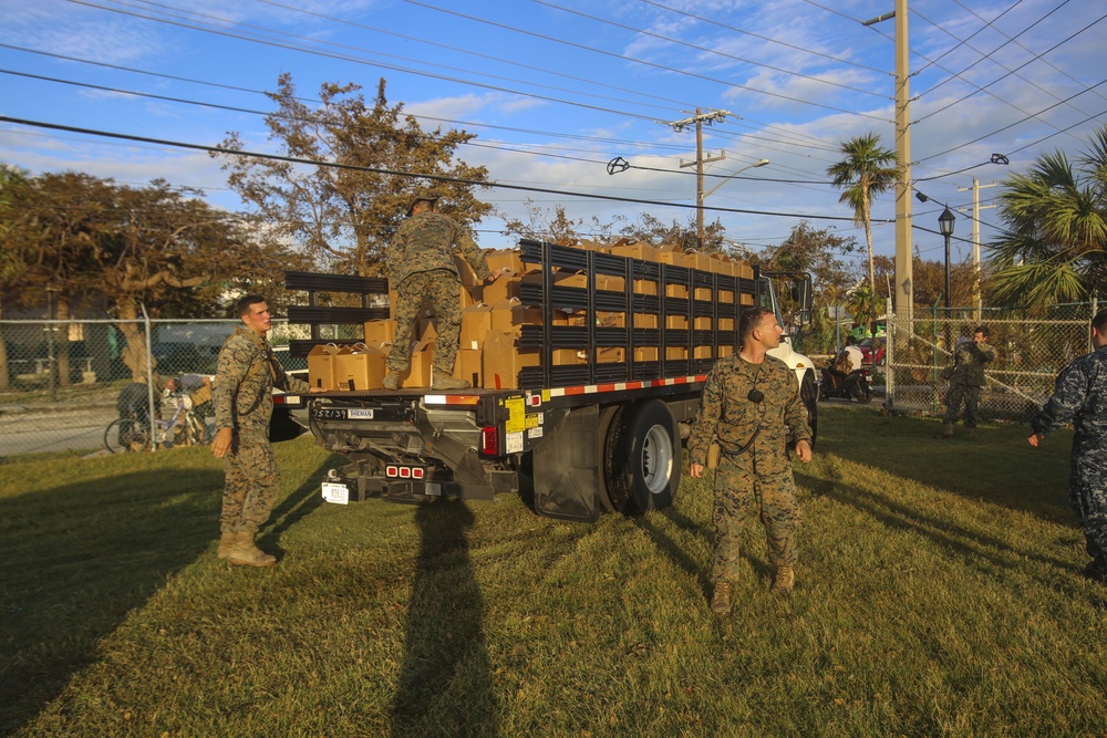 Marines and Sailors begin relief efforts in Key West