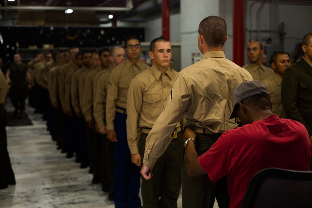 Recruits start to look like Marines on Parris Island