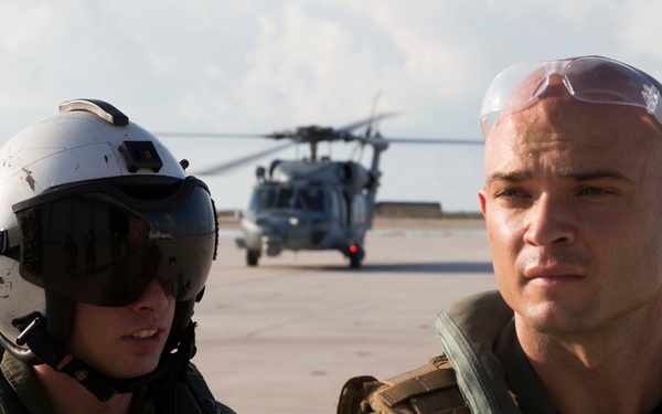 Austin Rivera and Jansan Schamp Prepare to Survey Damage Caused by Hurricane Irma
