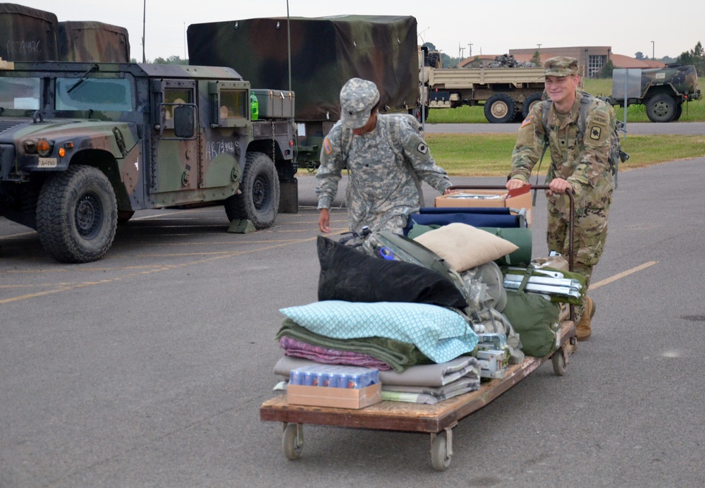 Task Force Aleutian, Arkansas National Guard, Leaves Texas