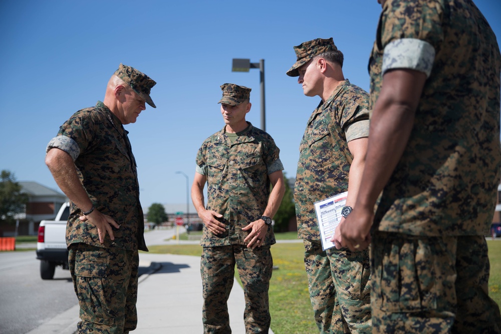 General Robert B. Neller visits Camp Johnson and Camp Geiger