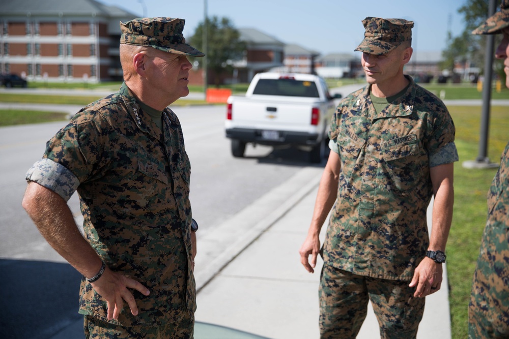 General Robert B. Neller visits Camp Johnson and Camp Geiger