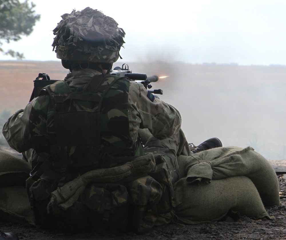 Scottish and North Irish Yeomanry conduct live-fire training in Denmark at Exercise Viking Star 2017