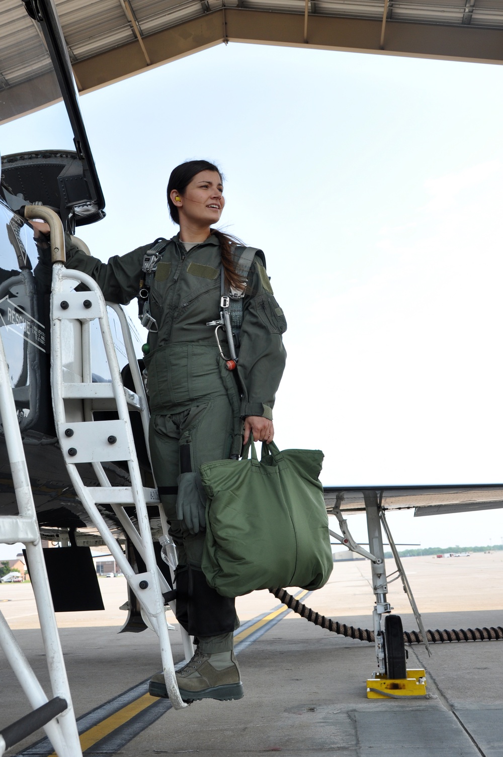 Senior Airman Danielle Langland takes incentive flight