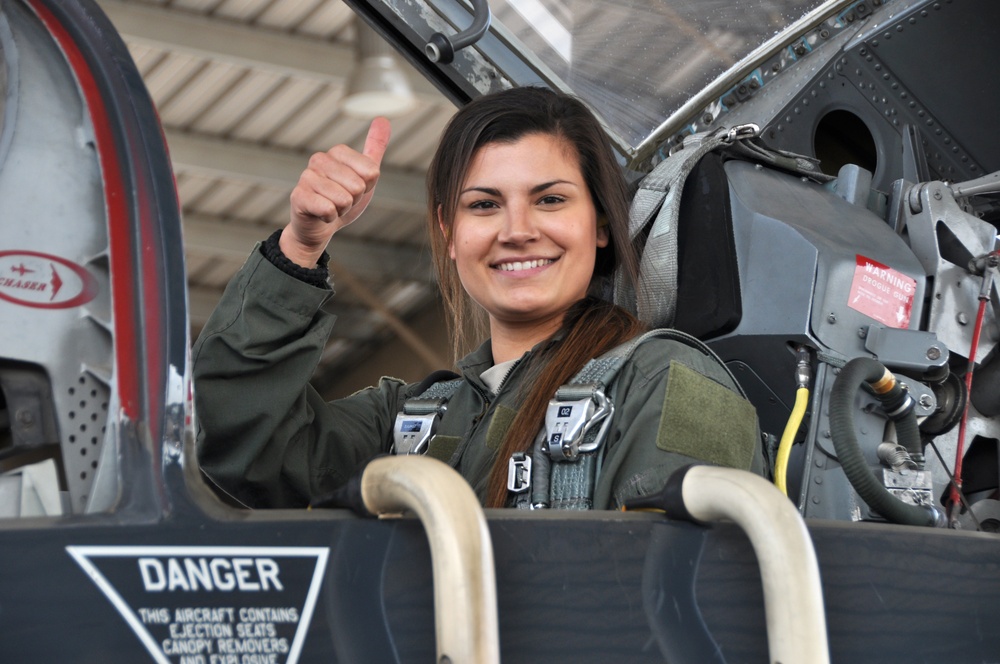 Senior Airman Danielle Langland takes incentive flight