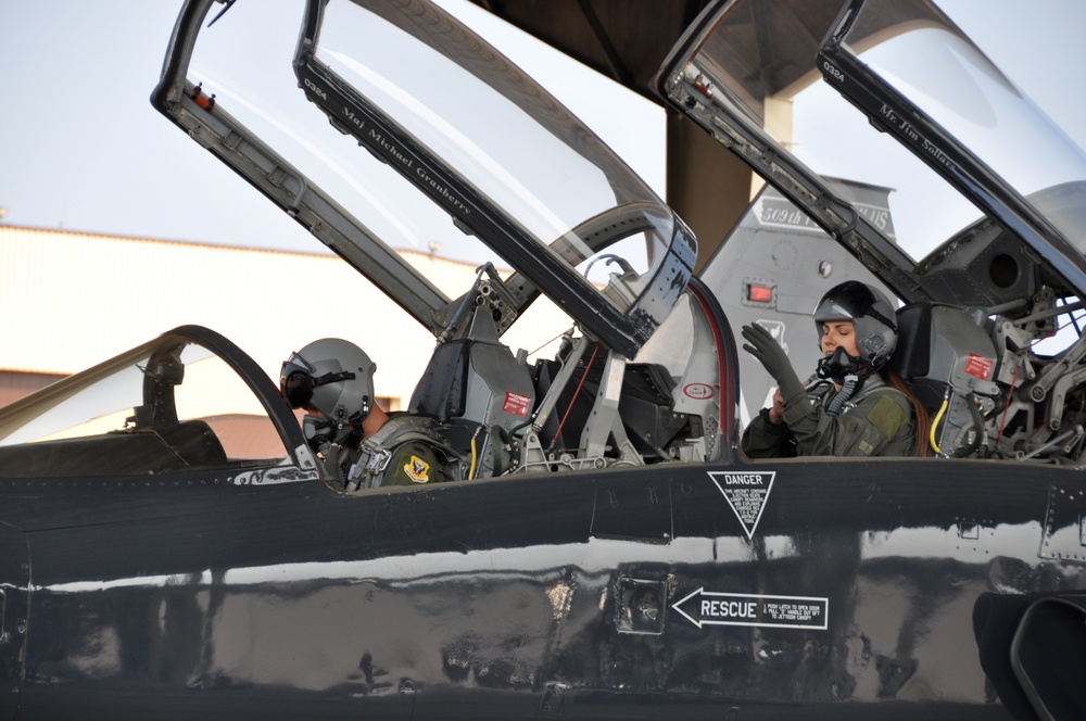 Senior Airman Danielle Langland takes incentive flight